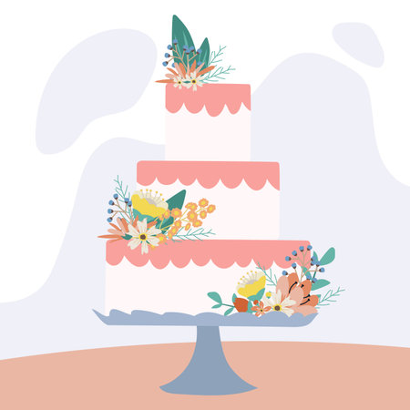 Wedding invitation card design, vector illustration.のイラスト素材