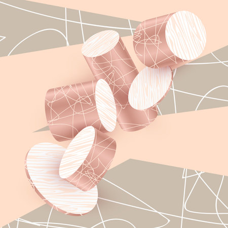 3d design elements, abstract background, vector illustration.のイラスト素材