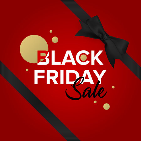 Black Friday Sale Web Banner Design Template. Advertising poster. Modern Vector illustration.のイラスト素材