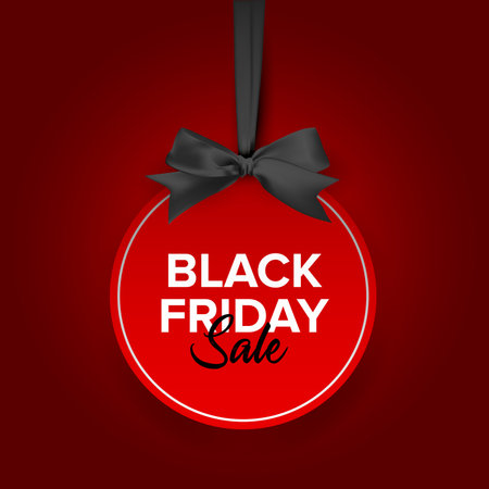 Black Friday Sale Web Banner Design Template. Advertising poster. Modern Vector illustration.のイラスト素材