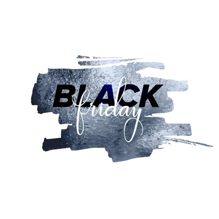 Black Friday Sale Web Banner Design Template. Advertising poster. Modern Vector illustration.のイラスト素材