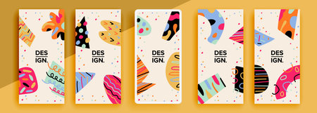 Trendy editable template for social networks stories, vector illustration. Design backgrounds for social media.のイラスト素材