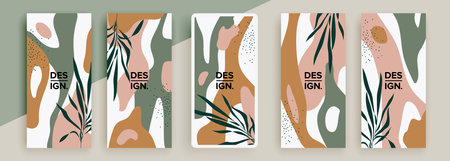 Trendy editable template for social networks stories, vector illustration. Design backgrounds for social media.のイラスト素材
