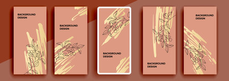 Trendy editable template for social networks stories, vector illustration. Design backgrounds for social media.のイラスト素材