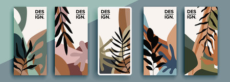 Trendy editable template for social networks stories, vector illustration. Design backgrounds for social media.のイラスト素材
