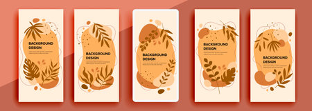 Trendy editable template for social networks stories, vector illustration. Design backgrounds for social media.のイラスト素材