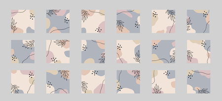 Modern abstract elements set, minimal design vector illustration.のイラスト素材