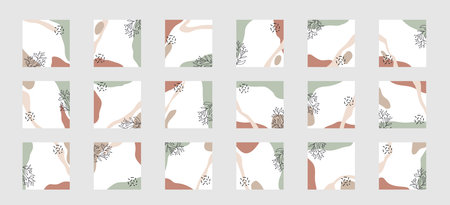 Modern abstract elements set, minimal design vector illustration.のイラスト素材
