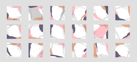 Modern abstract elements set, minimal design, vector illustration.のイラスト素材