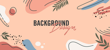 Modern abstract elements set, minimal design vector illustration.のイラスト素材