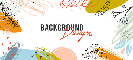 Modern abstract elements set, minimal design vector illustration.のイラスト素材