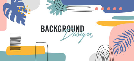 Modern abstract elements set, minimal design vector illustration.