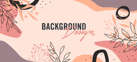 Modern abstract elements set, minimal design vector illustration.のイラスト素材