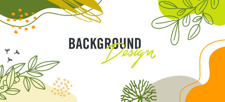 Modern abstract elements set, minimal design vector illustration.のイラスト素材