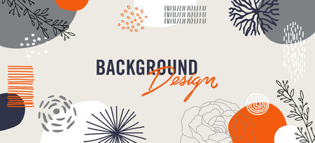Modern abstract elements set, minimal design vector illustration.のイラスト素材