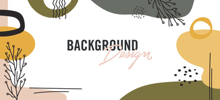 Modern abstract elements set, minimal design vector illustration.のイラスト素材