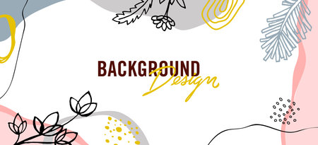 Modern abstract elements set, minimal design vector illustration.のイラスト素材