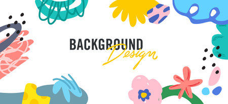 Modern abstract elements set, minimal design vector illustration.のイラスト素材