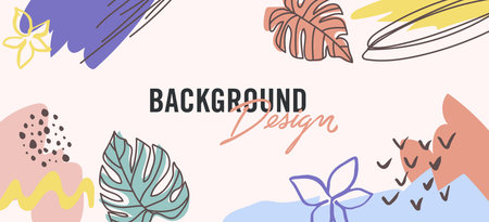 Modern abstract elements set, minimal design vector illustration.のイラスト素材