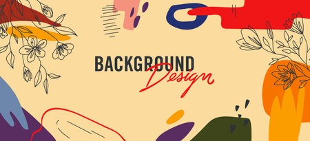 Modern abstract elements set, minimal design vector illustration.のイラスト素材