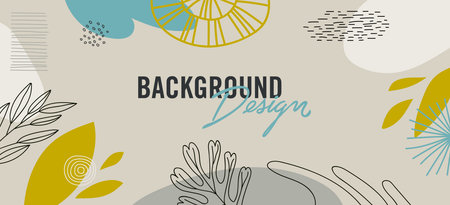 Modern abstract elements set, minimal design vector illustration.のイラスト素材