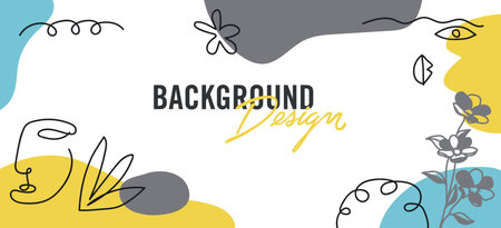 Modern abstract elements set, minimal design vector illustration.のイラスト素材