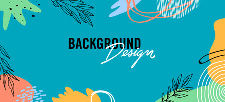 Modern abstract elements set, minimal design vector illustration.のイラスト素材