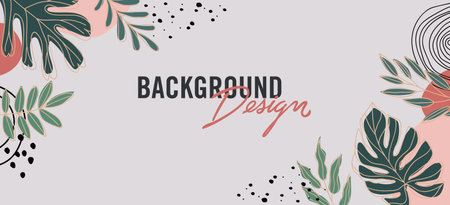 Modern abstract elements set, minimal design vector illustration.のイラスト素材