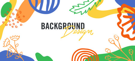 Modern abstract elements set, minimal design vector illustration.のイラスト素材