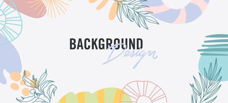 Modern abstract elements set, minimal design vector illustration.のイラスト素材