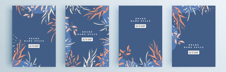 Modern abstract covers set, minimal covers design. Colorful geometric background, vector illustration.のイラスト素材