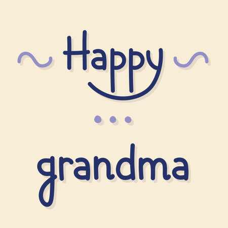 Happy grandmother. Cute inscription in the style of lettering for cards, invitations, congratulations. Vector illustrationのイラスト素材
