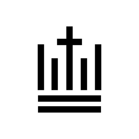 minimalist gothic crown icon isolated. royal crown logo vector illustrationのイラスト素材