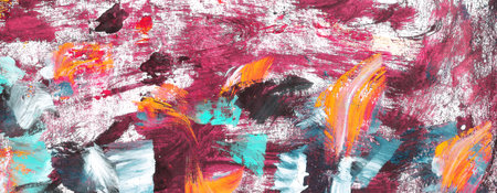 Oil Painting colorful texture. Abstract Fragment of artwork on canvas . Spots of oil paint....