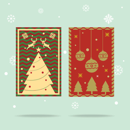 Christmas greeting cardのイラスト素材