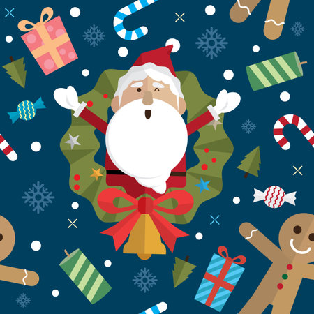 Christmas pattern backgroundのイラスト素材