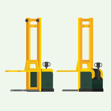 Electric fork lifter. illustration vectorのイラスト素材