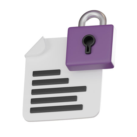 Data security showcasing padlock and shield. Protect your confidential information online. 3D renderの写真素材