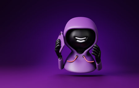 Hackers engaged in mobile phone scams. Explore the dangers of online fraud and the importance of...
