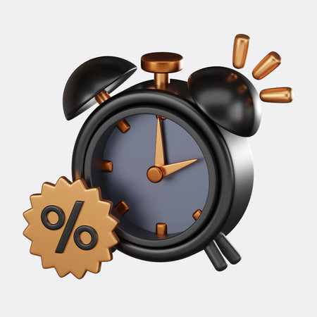 3D illustration of limited edition discount icon. Perfect for marketing materials, this design is...