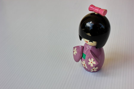 kimono wood doll の写真素材