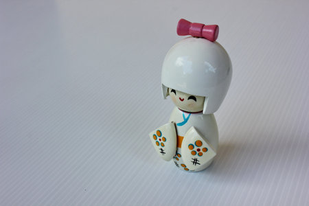 kimono wood doll の写真素材