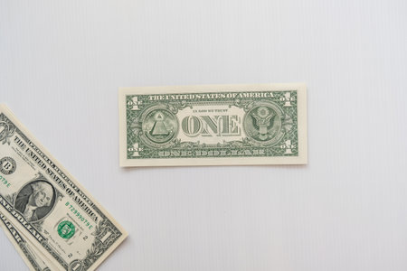 USA One dollar banknote isolated on white background