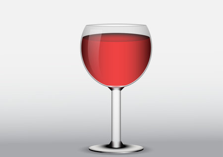 Full glass of red wineのイラスト素材