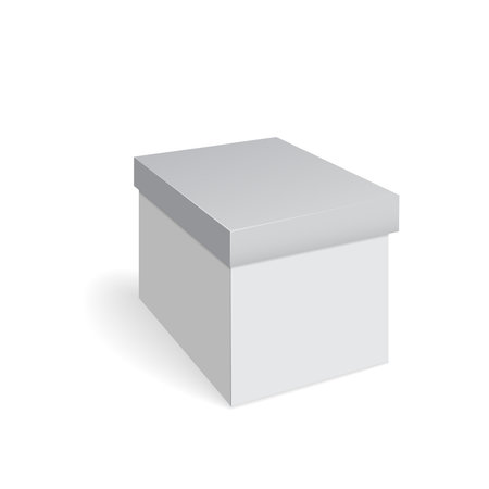 Blank box on white background vector illustrationのイラスト素材