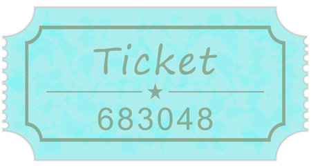 ticket isolated on a white backgroundのイラスト素材