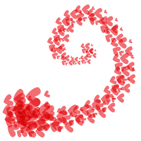 swirl of heartsのイラスト素材