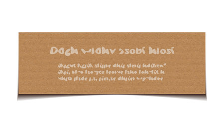 cardboard paper bannerのイラスト素材