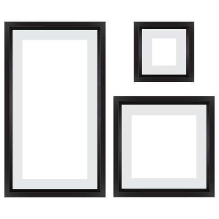 frame photo white paperのイラスト素材