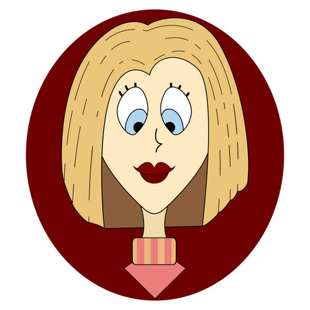 nature of women faces blondeのイラスト素材